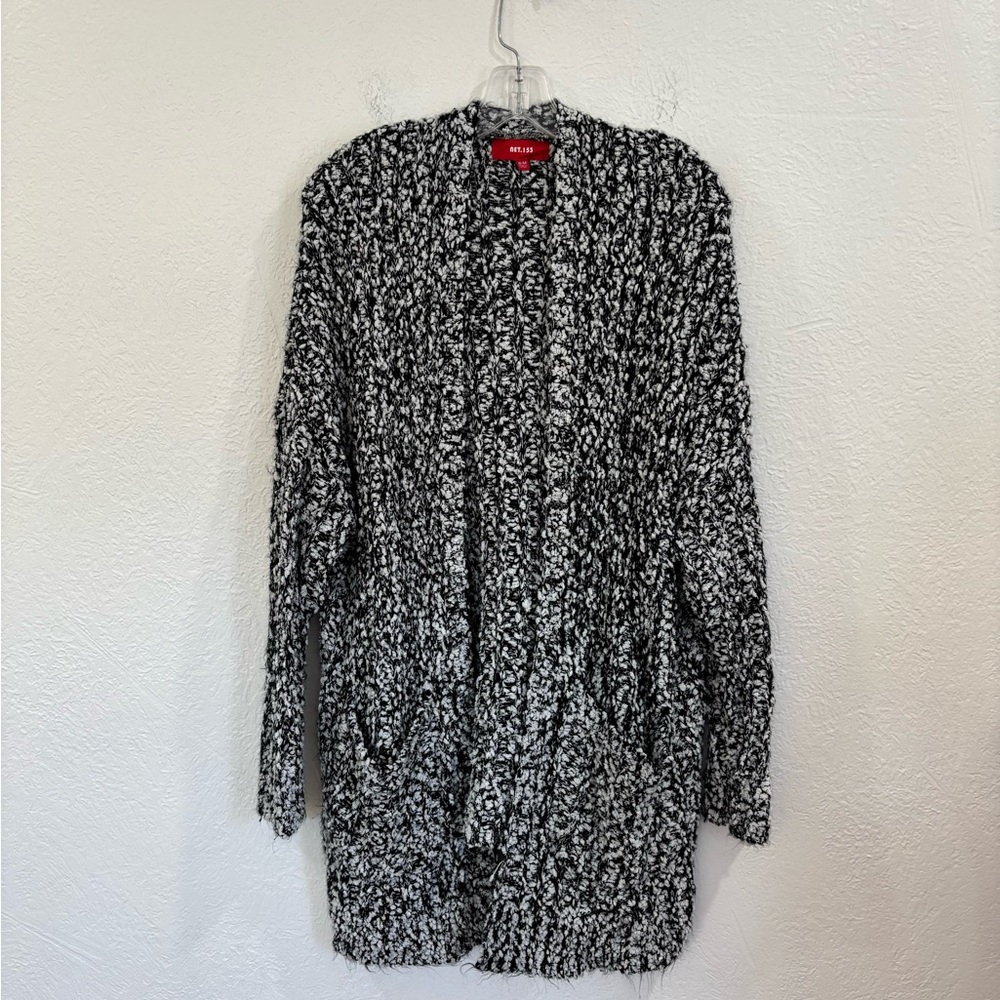 Net.153 Popcorn Knit Cardigan Sweater